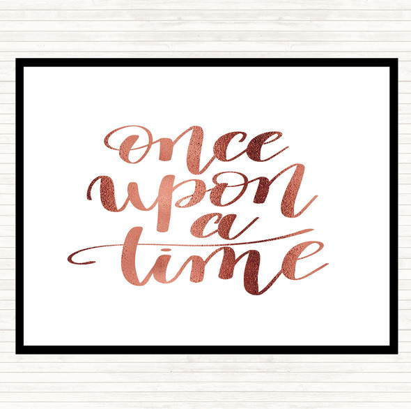 Rose Gold Once Upon A Time Quote Mouse Mat Pad