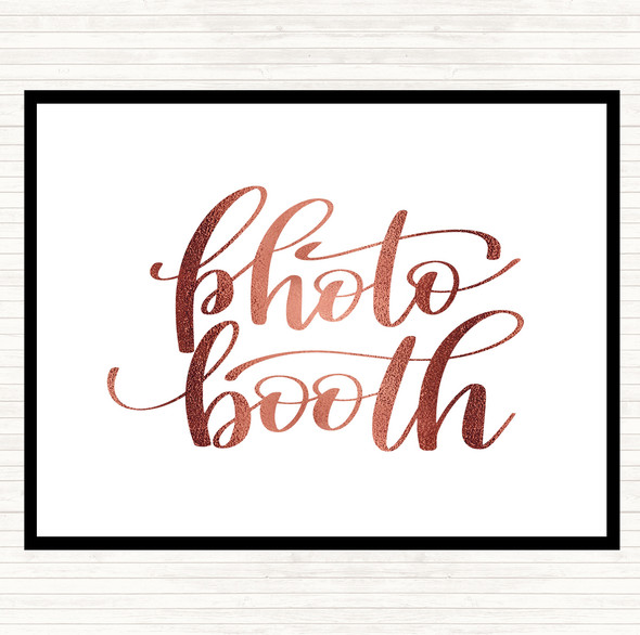 Rose Gold Photo Booth Quote Mouse Mat Pad