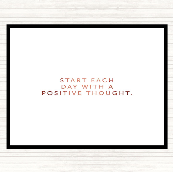 Rose Gold Positive Thought Quote Mouse Mat Pad