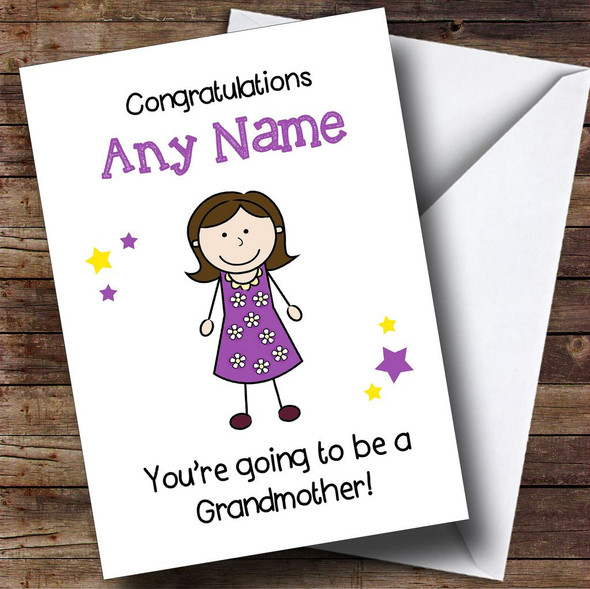 Expecting A Grandchild New Grandmother Personalised Pregnancy Card