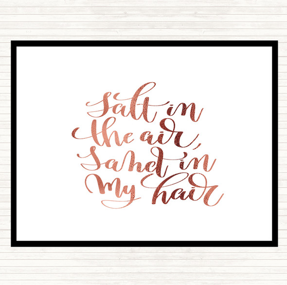 Rose Gold Salt In Air Sand Hair Quote Mouse Mat Pad
