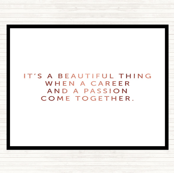 Rose Gold Beautiful Thing Quote Mouse Mat Pad