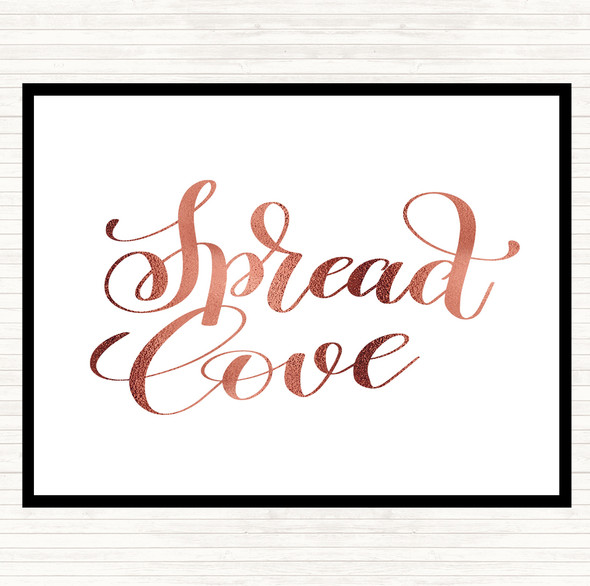 Rose Gold Spread Love Quote Mouse Mat Pad