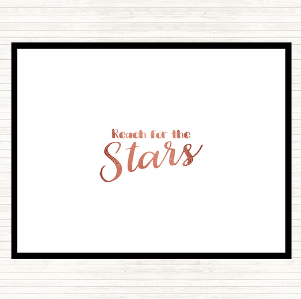 Rose Gold Stars Quote Dinner Table Placemat