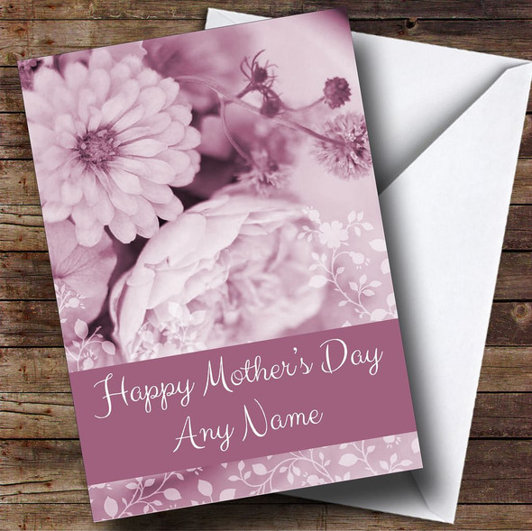 Purple Tones Roses Personalised Mother's Day Card