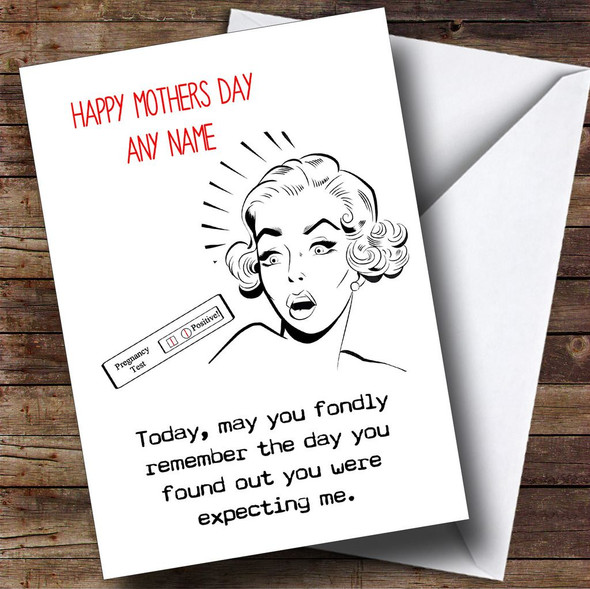 Funny Find Out You Were Expecting Personalised Mother's Day Card