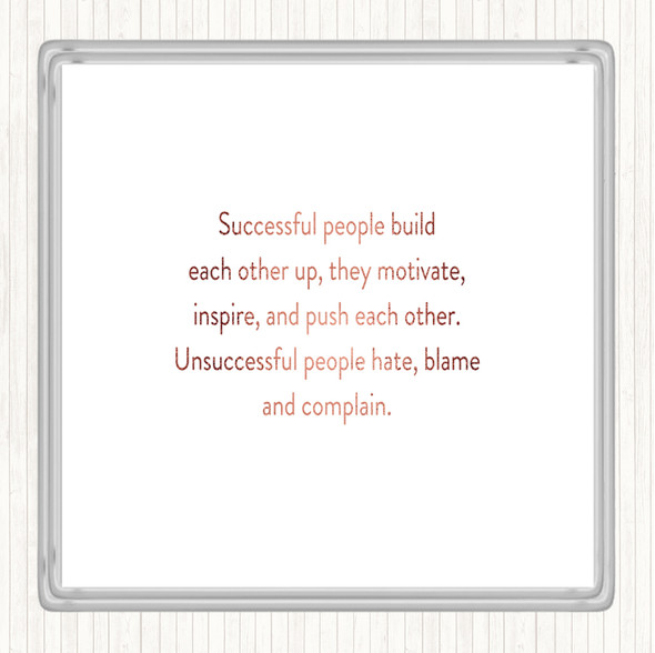 Rose Gold Successful People Motivate Quote Drinks Mat Coaster
