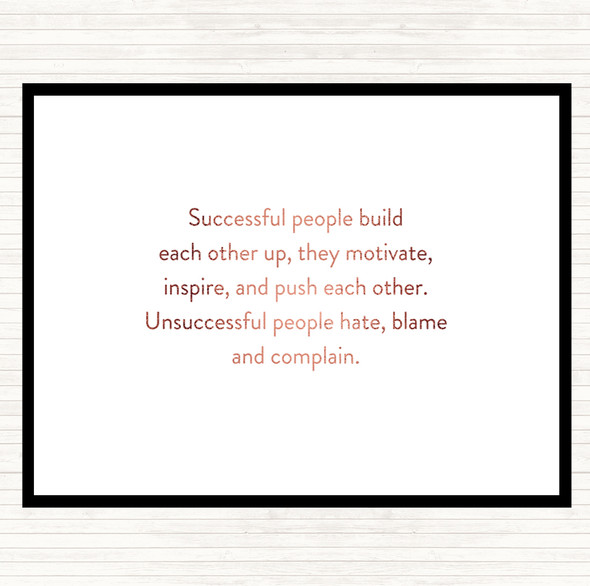 Rose Gold Successful People Motivate Quote Dinner Table Placemat