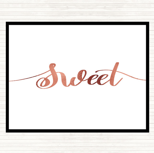 Rose Gold Sweet Quote Mouse Mat Pad
