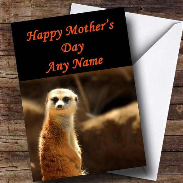 Cute Meer Kat Personalised Mother's Day Card