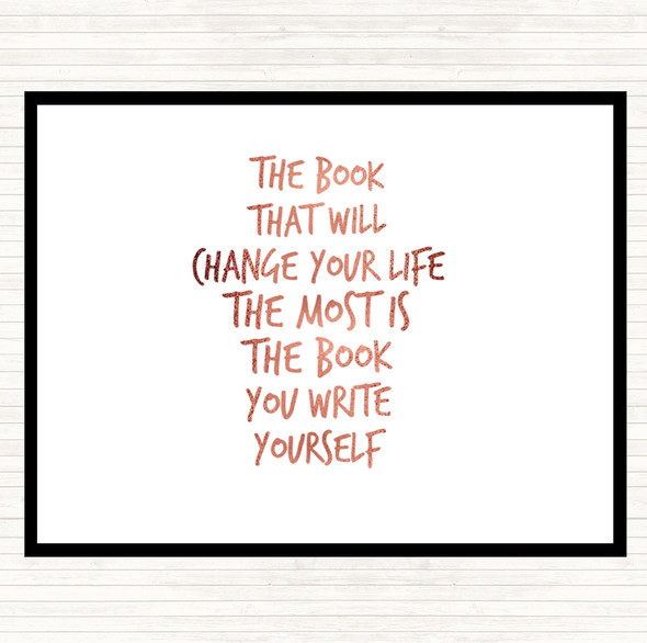 Rose Gold The Book That Will Change Your Life Quote Mouse Mat Pad