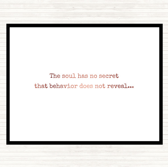 Rose Gold The Soul Has No Secret Quote Mouse Mat Pad