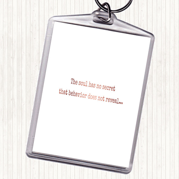 Rose Gold The Soul Has No Secret Quote Bag Tag Keychain Keyring