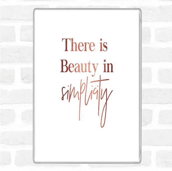 Rose Gold There Is Beauty Quote Jumbo Fridge Magnet