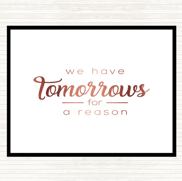 Rose Gold Tomorrows Quote Mouse Mat Pad