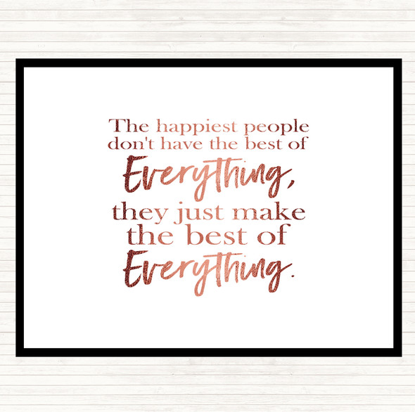Rose Gold Best Of Everything Quote Mouse Mat Pad
