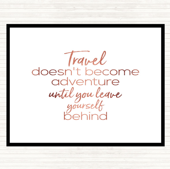 Rose Gold Travel Quote Dinner Table Placemat