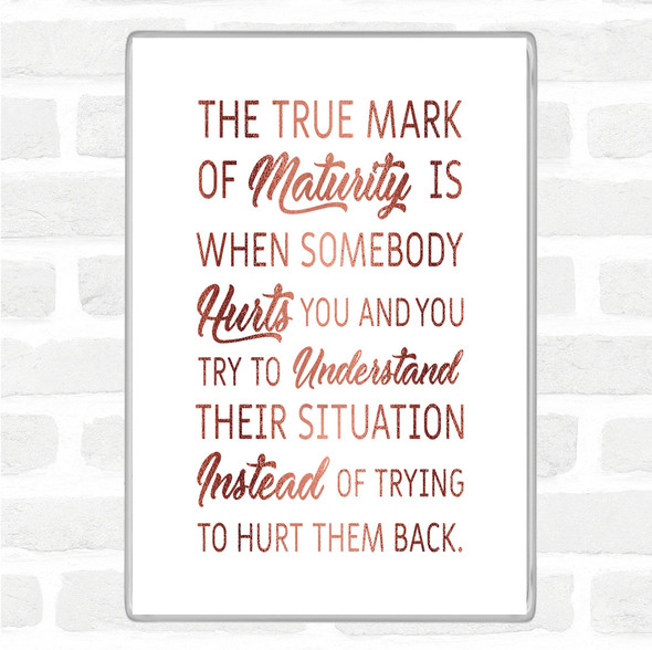 Rose Gold True Mark Quote Jumbo Fridge Magnet