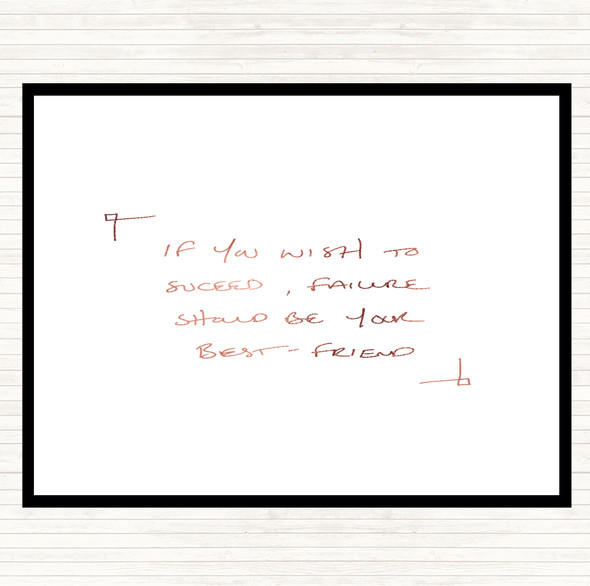 Rose Gold Want To Succeed Quote Dinner Table Placemat