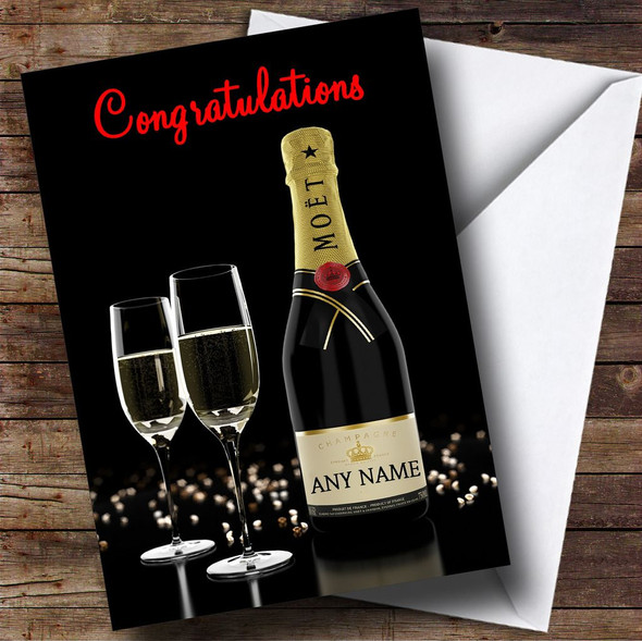 Moet Champagne Personalised Congratulations Card