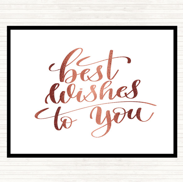Rose Gold Best Wishes To You Quote Mouse Mat Pad