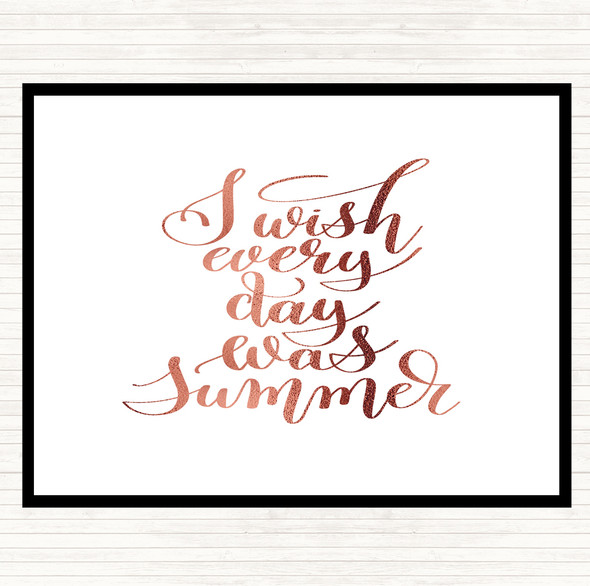 Rose Gold Wish Every Day Summer Quote Mouse Mat Pad