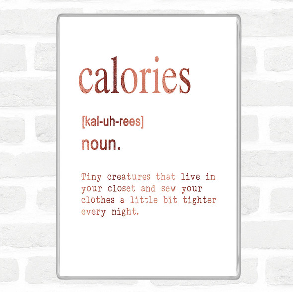 Rose Gold Word Definition Calories Quote Jumbo Fridge Magnet