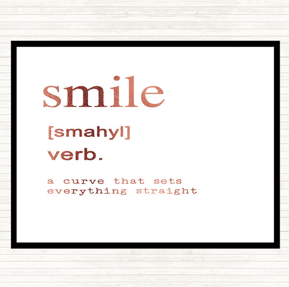 Rose Gold Word Definition Smile Quote Mouse Mat Pad