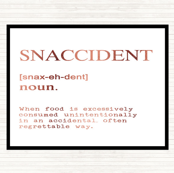 Rose Gold Word Definition Snaccident Quote Dinner Table Placemat