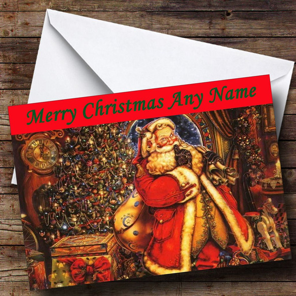 Traditional Santa Clause Father Xmas Personalised Christmas Card