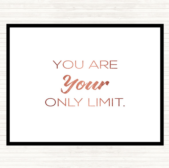 Rose Gold Your Limit Quote Mouse Mat Pad
