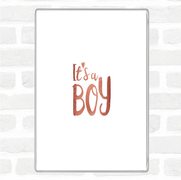 Rose Gold Boy Quote Jumbo Fridge Magnet