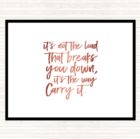 Rose Gold Breaks You Down Quote Dinner Table Placemat