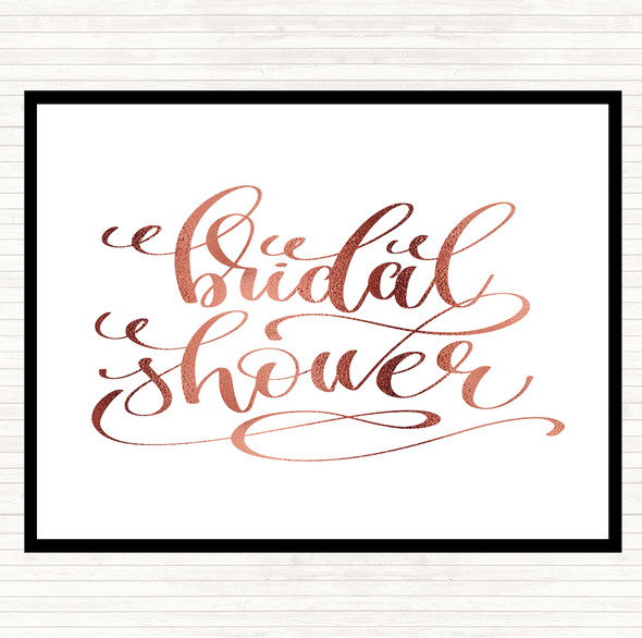 Rose Gold Bridal Shower Quote Mouse Mat Pad