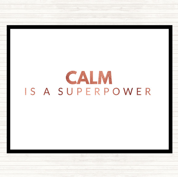 Rose Gold Calm Is A Superpower Quote Mouse Mat Pad