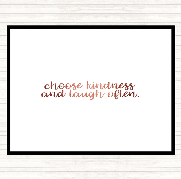 Rose Gold Choose Kindness Quote Mouse Mat Pad