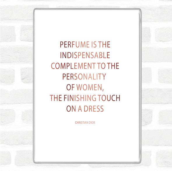 Rose Gold Christian Dior Perfume Quote Jumbo Fridge Magnet
