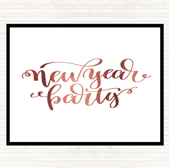 Rose Gold Christmas New Year Party Quote Dinner Table Placemat