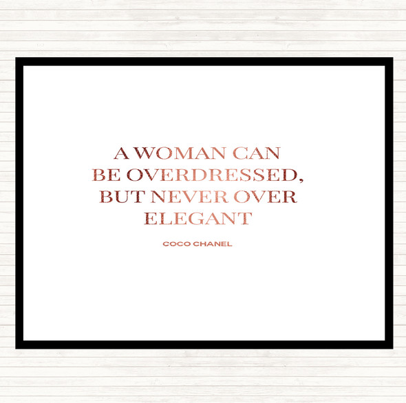 Rose Gold Coco Chanel Over Elegant Quote Mouse Mat Pad