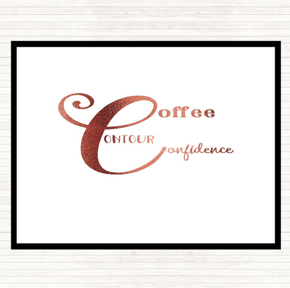 Rose Gold Coffee  Confidence Quote Mouse Mat Pad