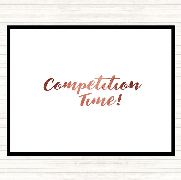 Rose Gold Competition Time Quote Mouse Mat Pad