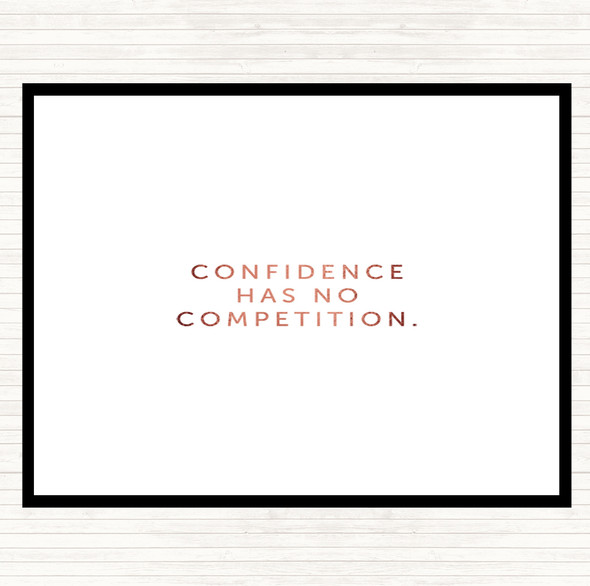 Rose Gold Confidence Has No Competition Quote Mouse Mat Pad