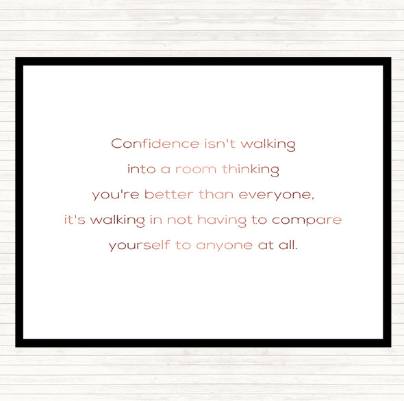 Rose Gold Confidence Quote Mouse Mat Pad