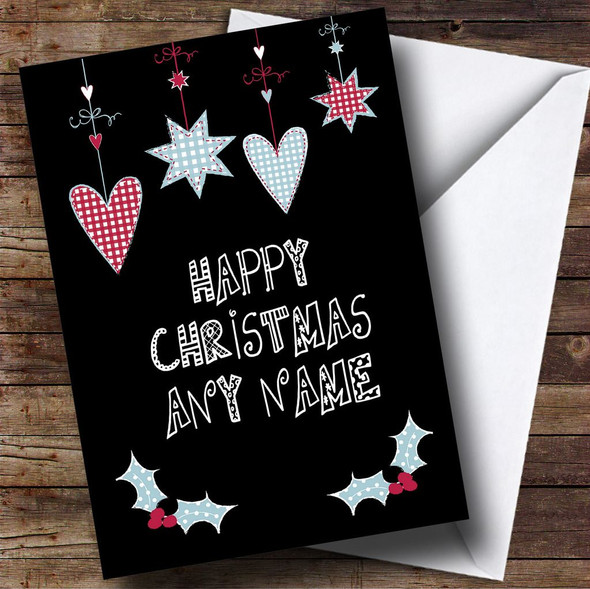 Hanging Ornaments Personalised Christmas Card