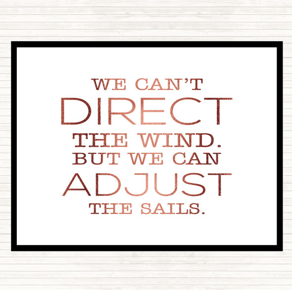 Rose Gold Direct Wind Adjust Sails Quote Mouse Mat Pad