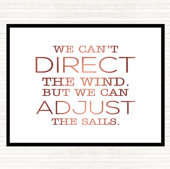 Rose Gold Direct Wind Adjust Sails Quote Dinner Table Placemat