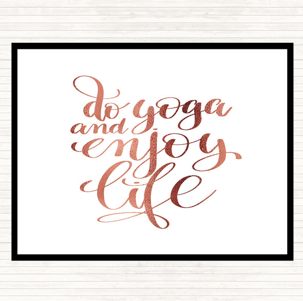 Rose Gold Do Yoga Quote Mouse Mat Pad
