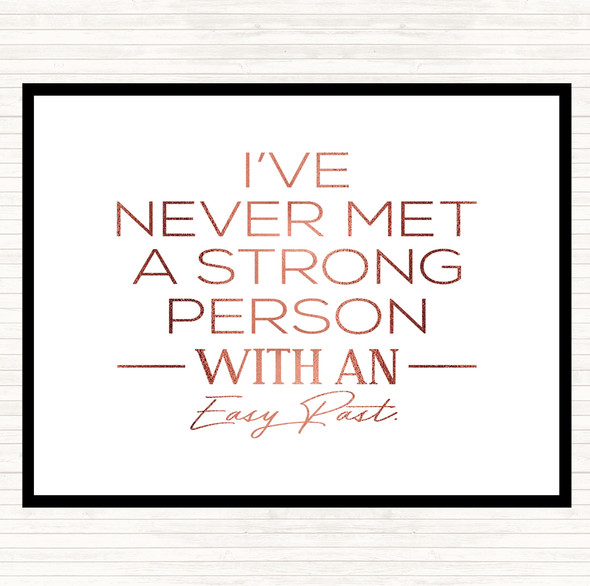 Rose Gold Easy Past Quote Mouse Mat Pad