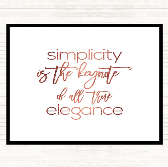 Rose Gold Elegance Quote Dinner Table Placemat