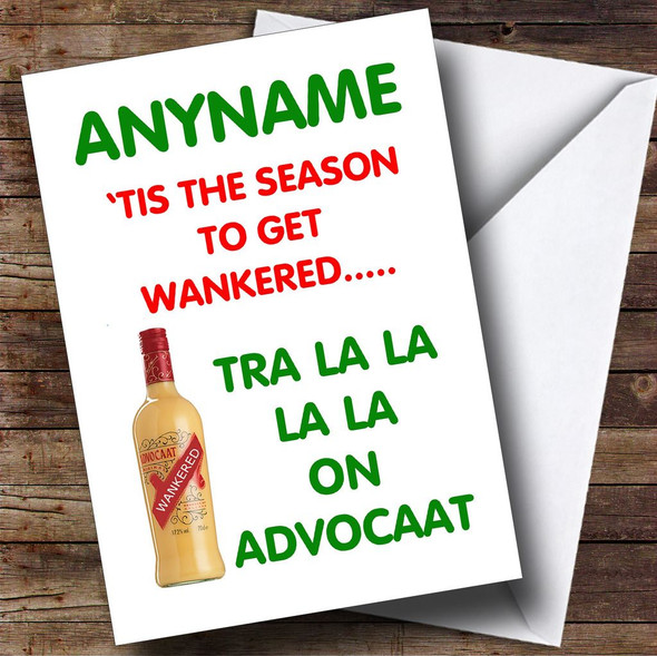 Funny Advocaat Personalised Christmas Card